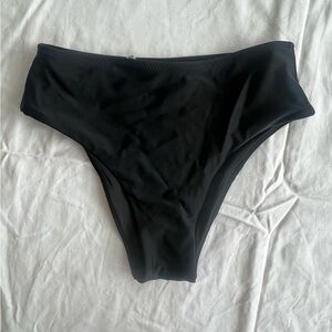 2/$20 ❤️ Aerie High Cut Cheeky Bikini Bottom High-Waisted Black XSmall